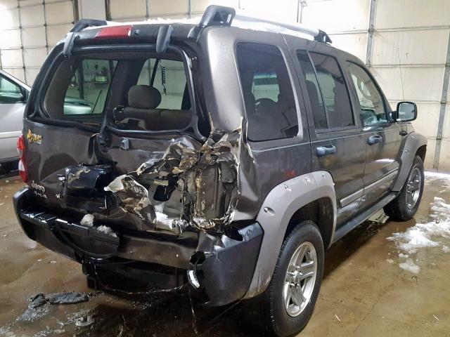 1J4GL38K05W631522 - 2005 JEEP LIBERTY RE GRAY photo 4