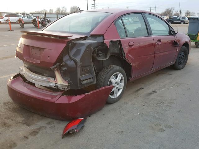 1G8AJ55F06Z120567 - 2006 SATURN ION LEVEL MAROON photo 4