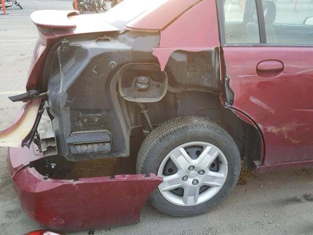 1G8AJ55F06Z120567 - 2006 SATURN ION LEVEL MAROON photo 9