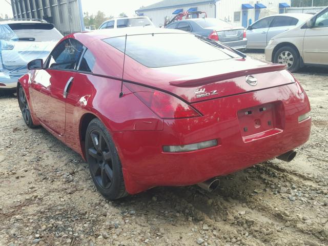 JN1AZ34D45M610608 - 2005 NISSAN 350Z COUPE RED photo 3