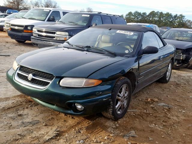 3C3EL55H5VT627364 - 1997 CHRYSLER SEBRING JX GREEN photo 2