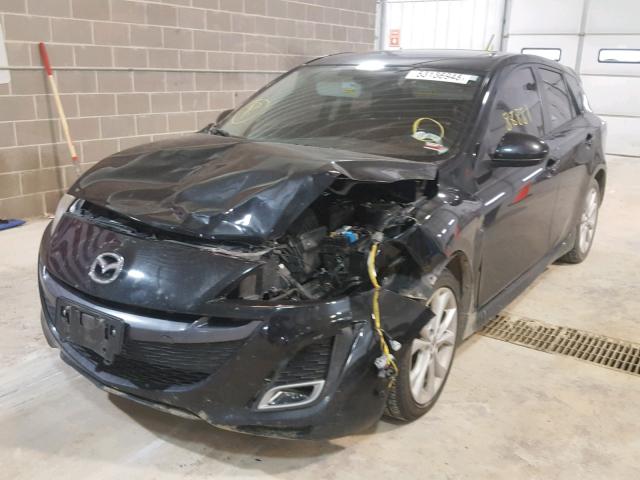 JM1BL1H51A1277581 - 2010 MAZDA 3 S BLACK photo 2