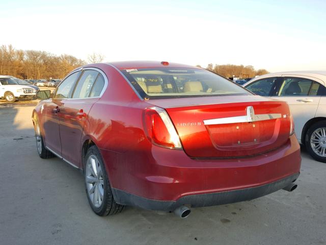 1LNHM93R79G606336 - 2009 LINCOLN MKS RED photo 3