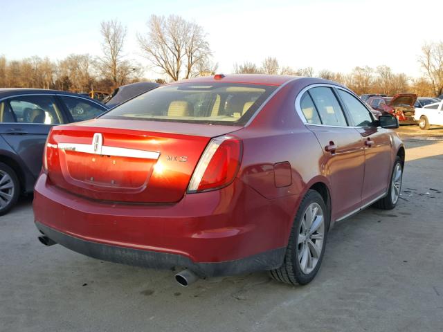 1LNHM93R79G606336 - 2009 LINCOLN MKS RED photo 4