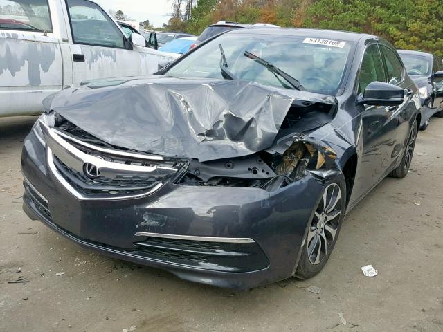 19UUB1F31FA025741 - 2015 ACURA TLX GRAY photo 2