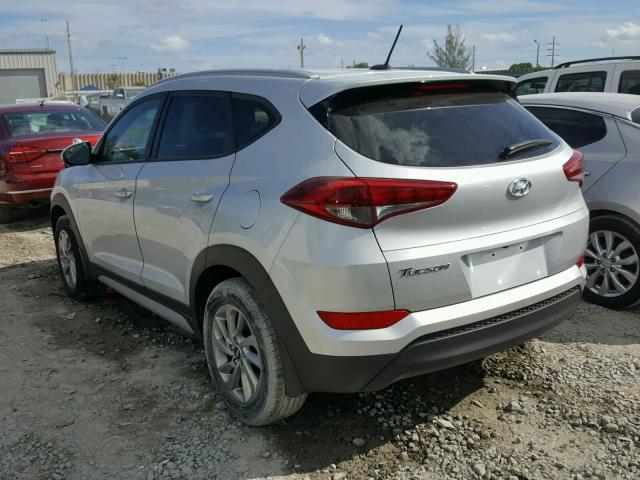 KM8J33A47HU519285 - 2017 HYUNDAI TUCSON LIM SILVER photo 3