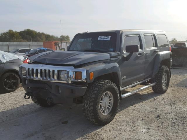 5GTDN13E078141381 - 2007 HUMMER H3 BLUE photo 2