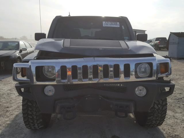 5GTDN13E078141381 - 2007 HUMMER H3 BLUE photo 9