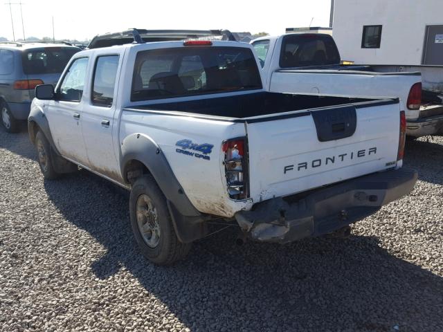 1N6ED27Y81C315045 - 2001 NISSAN FRONTIER C WHITE photo 3