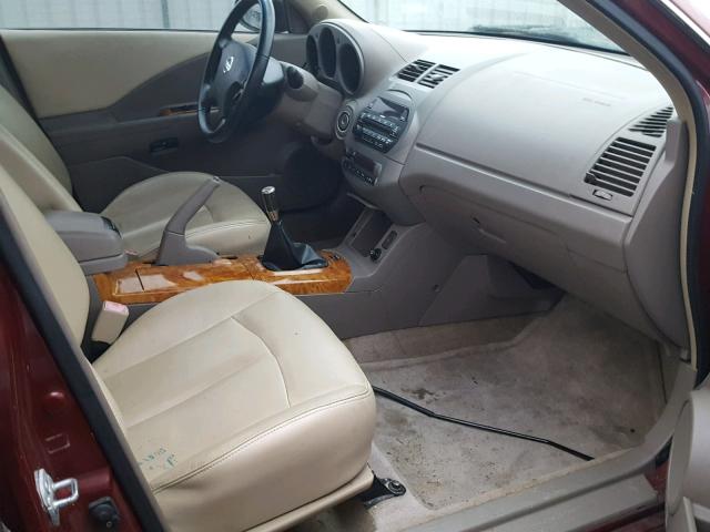 1N4BL11DX2C190663 - 2002 NISSAN ALTIMA SE BURGUNDY photo 5