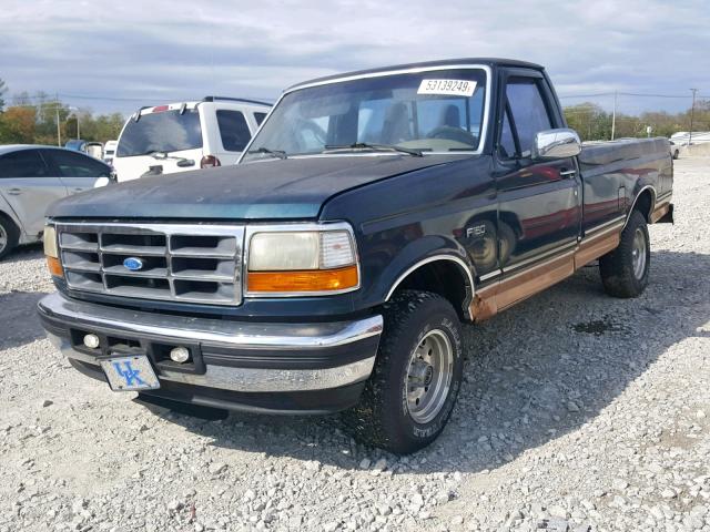 1FTEF15N2SNA51732 - 1995 FORD F150 GREEN photo 2