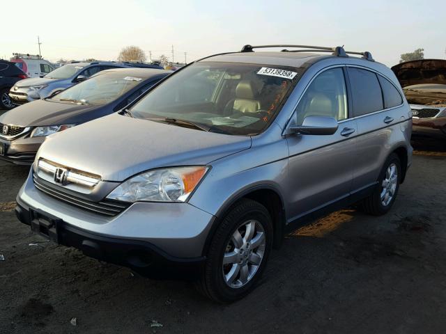 JHLRE48777C068504 - 2007 HONDA CR-V EXL SILVER photo 2