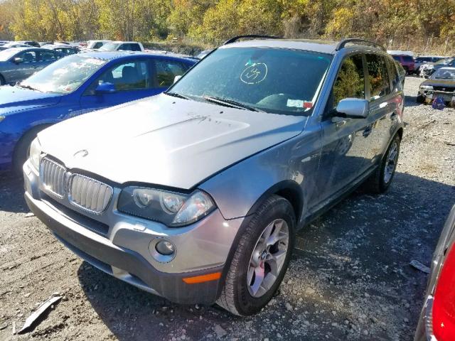 WBXPC93447WF25245 - 2007 BMW X3 3.0SI GRAY photo 2