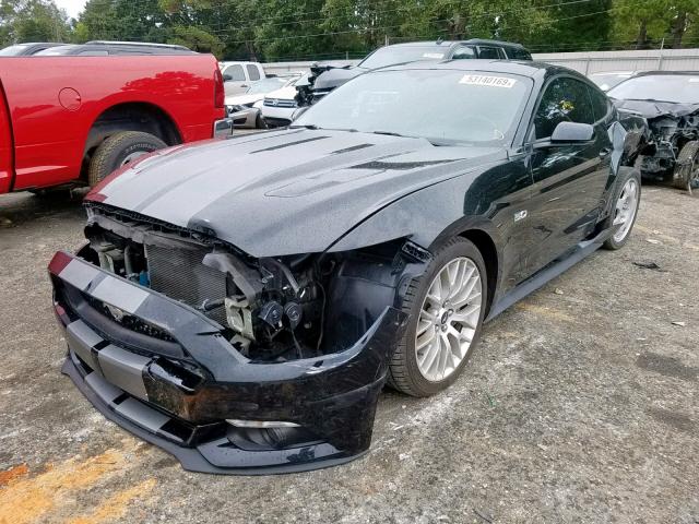 1FA6P8CF7G5261052 - 2016 FORD MUSTANG GT BLACK photo 2