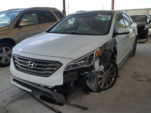 5NPE34AF9GH326125 - 2016 HYUNDAI SONATA SPO WHITE photo 2