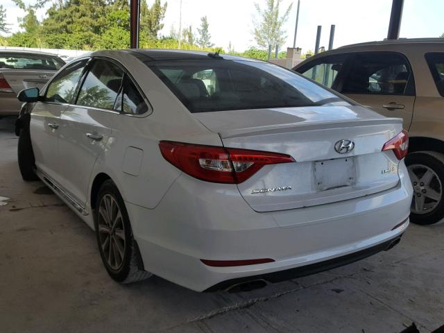 5NPE34AF9GH326125 - 2016 HYUNDAI SONATA SPO WHITE photo 3