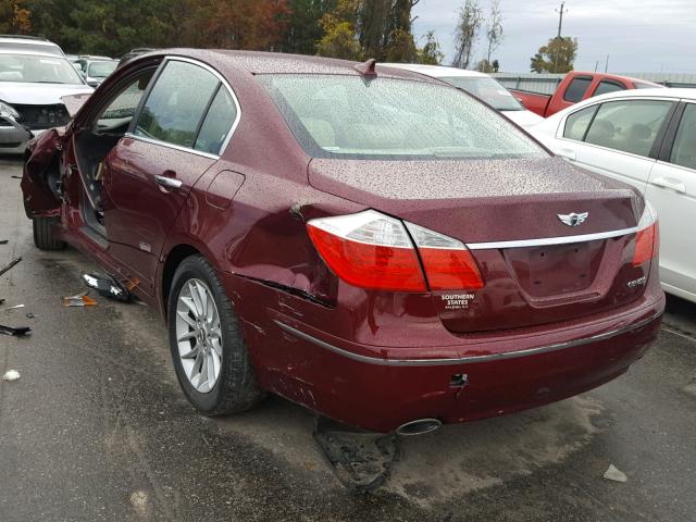 KMHGC46E89U024855 - 2009 HYUNDAI GENESIS 3. BURGUNDY photo 3