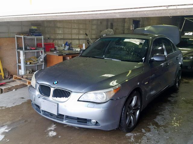 WBANA53554B167288 - 2004 BMW 525 I SILVER photo 2