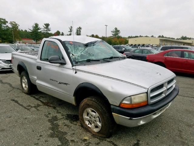 1B7GG26X61S116058 - 2001 DODGE DAKOTA SILVER photo 1