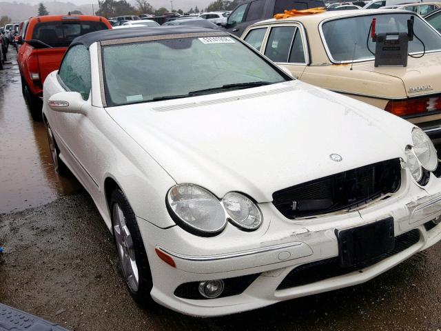 WDBTK72F97T079757 - 2007 MERCEDES-BENZ CLK 550 WHITE photo 1