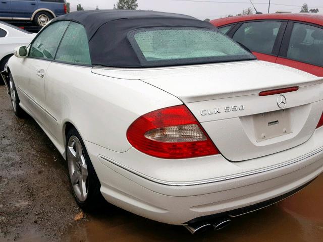 WDBTK72F97T079757 - 2007 MERCEDES-BENZ CLK 550 WHITE photo 3