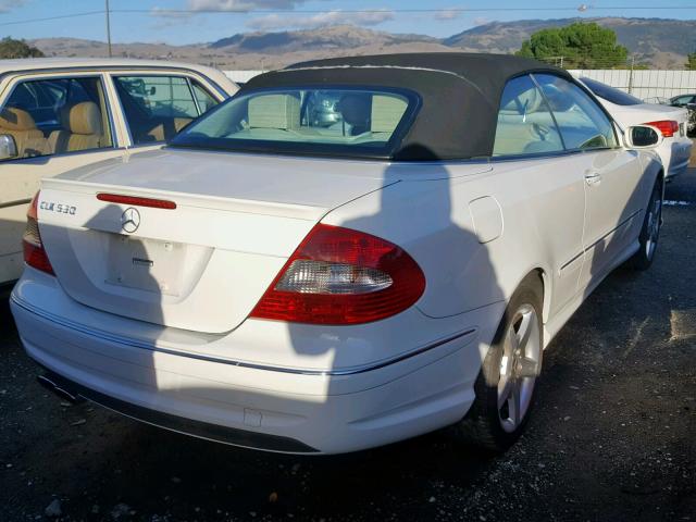 WDBTK72F97T079757 - 2007 MERCEDES-BENZ CLK 550 WHITE photo 4