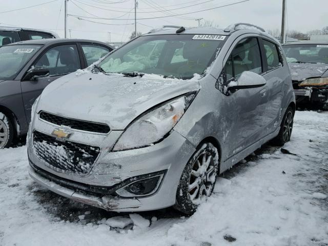 KL8CF6S94DC519818 - 2013 CHEVROLET SPARK 2LT SILVER photo 2