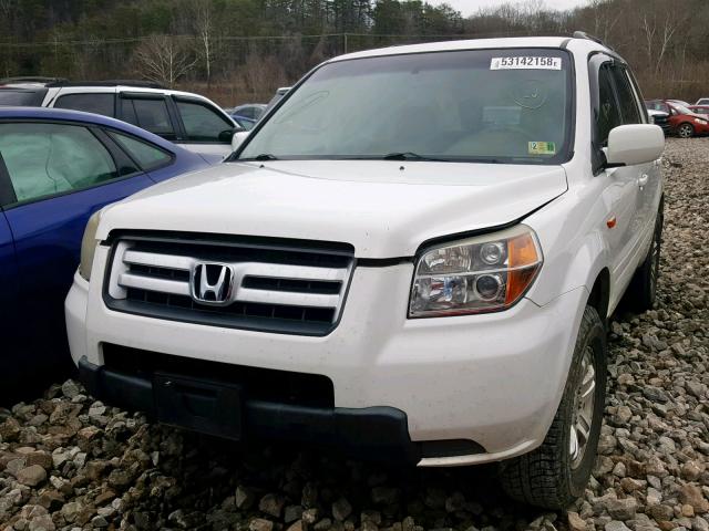 5FNYF18228B053681 - 2008 HONDA PILOT VP WHITE photo 2