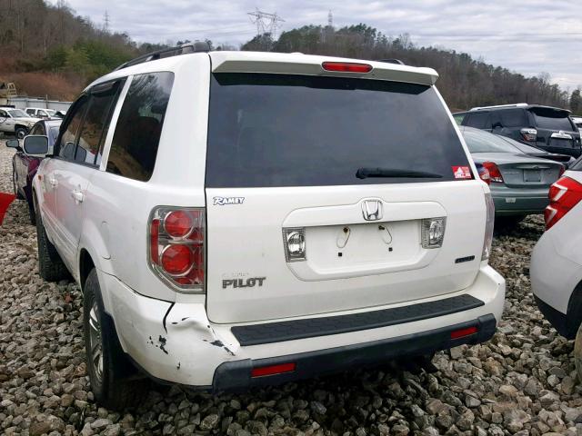 5FNYF18228B053681 - 2008 HONDA PILOT VP WHITE photo 3