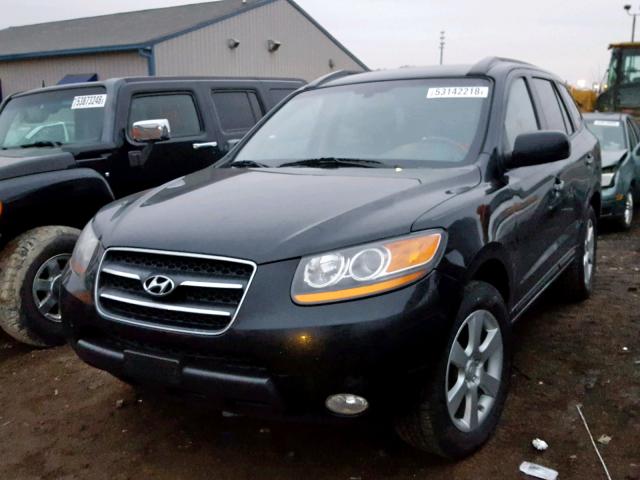 5NMSH13E98H163854 - 2008 HYUNDAI SANTA FE S BLACK photo 2