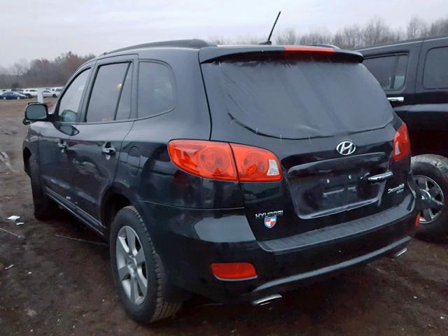 5NMSH13E98H163854 - 2008 HYUNDAI SANTA FE S BLACK photo 3