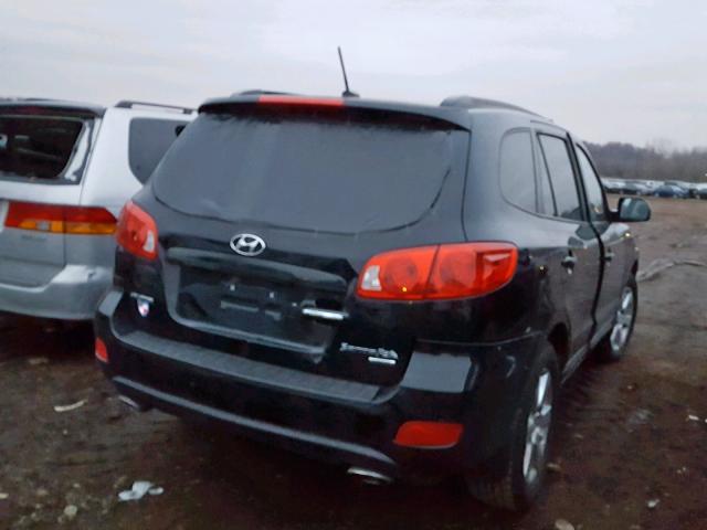 5NMSH13E98H163854 - 2008 HYUNDAI SANTA FE S BLACK photo 4