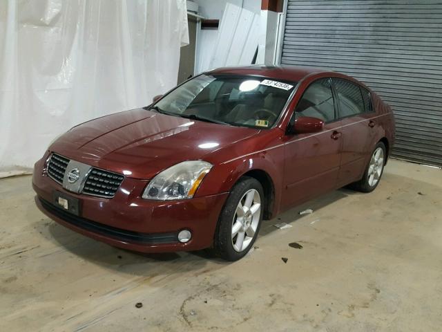 1N4BA41E24C845157 - 2004 NISSAN MAXIMA SE BURGUNDY photo 2