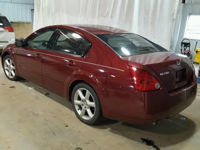 1N4BA41E24C845157 - 2004 NISSAN MAXIMA SE BURGUNDY photo 3