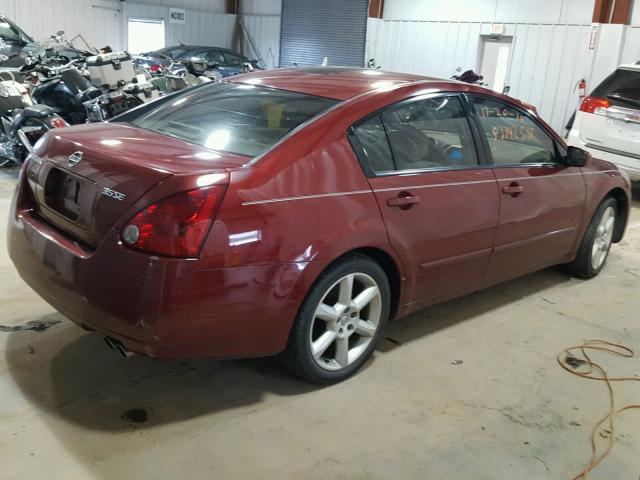 1N4BA41E24C845157 - 2004 NISSAN MAXIMA SE BURGUNDY photo 4