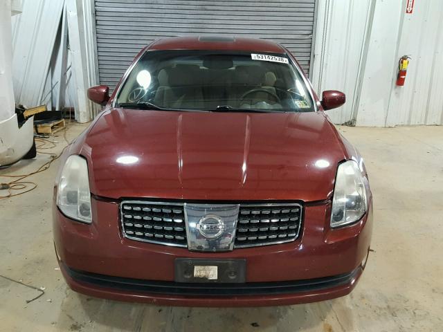 1N4BA41E24C845157 - 2004 NISSAN MAXIMA SE BURGUNDY photo 9