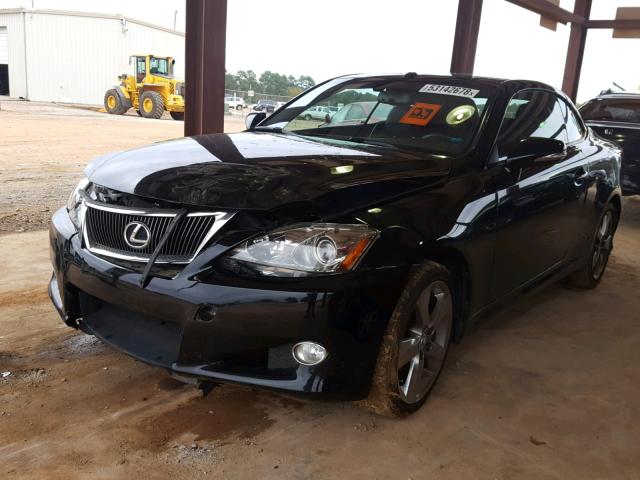 JTHFF2C27A2503921 - 2010 LEXUS IS 250 BLACK photo 2