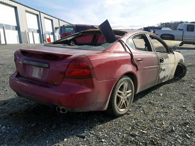 2G2WR554361218265 - 2006 PONTIAC GRAND PRIX BURGUNDY photo 4