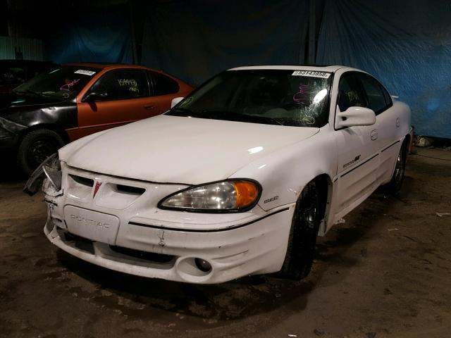 1G2NW52EX1C117647 - 2001 PONTIAC GRAND AM G WHITE photo 2