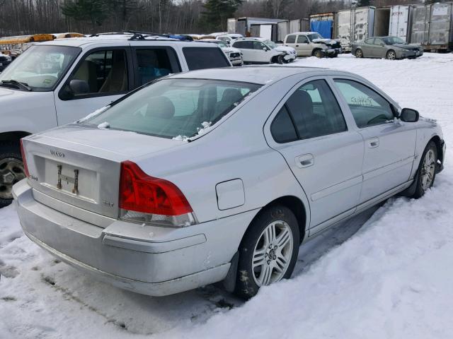 YV1RS592162535638 - 2006 VOLVO S60 2.5T SILVER photo 4