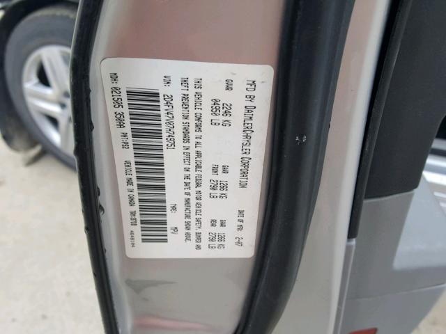 2D4FV47V07H749751 - 2007 DODGE MAGNUM SXT SILVER photo 10