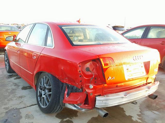 WAUDF78E27A095221 - 2007 AUDI A4 2.0T QU RED photo 3