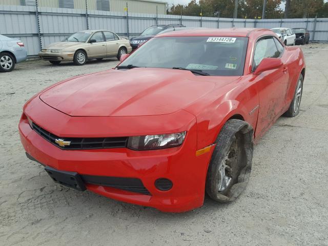 2G1FB1E31F9156861 - 2015 CHEVROLET CAMARO LS RED photo 2