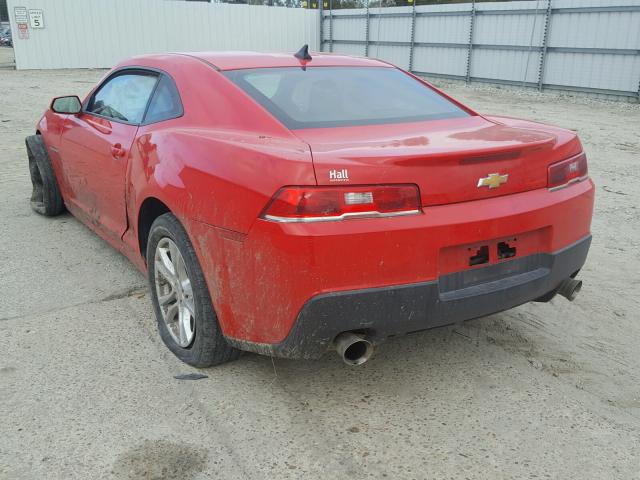 2G1FB1E31F9156861 - 2015 CHEVROLET CAMARO LS RED photo 3