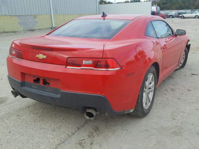 2G1FB1E31F9156861 - 2015 CHEVROLET CAMARO LS RED photo 4