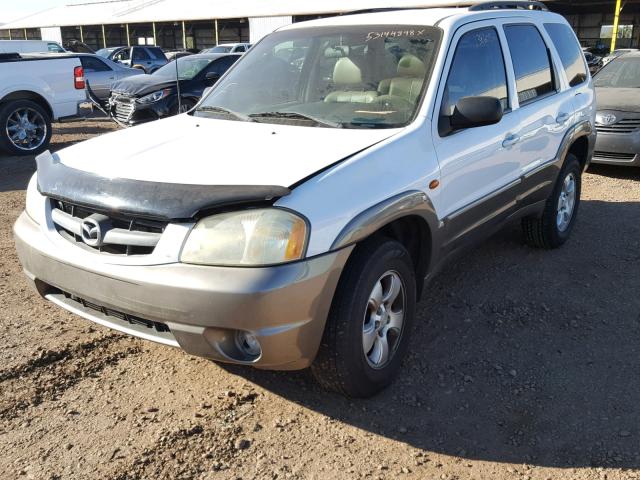 4F2CZ96104KM00321 - 2004 MAZDA TRIBUTE ES WHITE photo 2