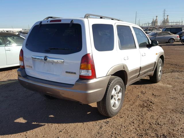 4F2CZ96104KM00321 - 2004 MAZDA TRIBUTE ES WHITE photo 4