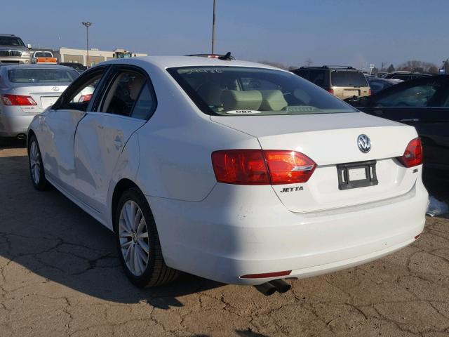 3VWL07AJ0EM336844 - 2014 VOLKSWAGEN JETTA SEL WHITE photo 3