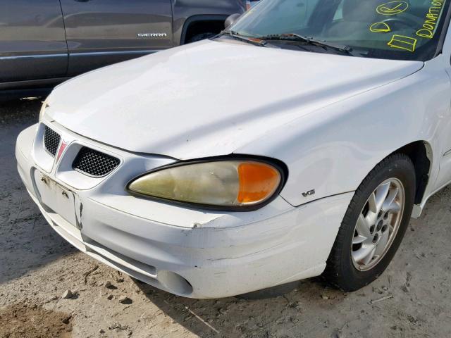 1G2NF52E33M690533 - 2003 PONTIAC GRAND AM S WHITE photo 9