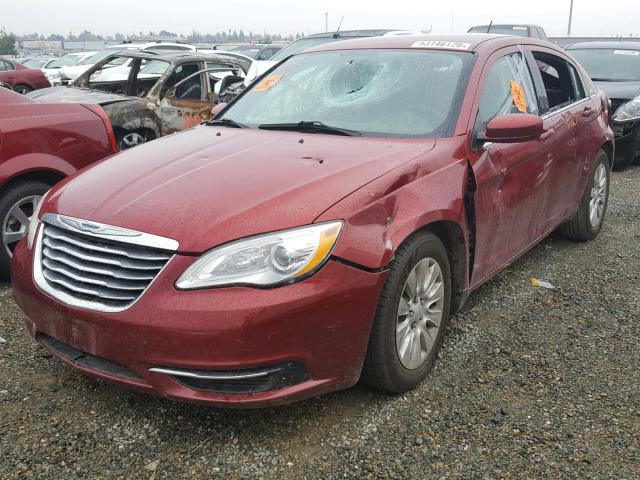 1C3CCBAB5EN230812 - 2014 CHRYSLER 200 LX RED photo 2